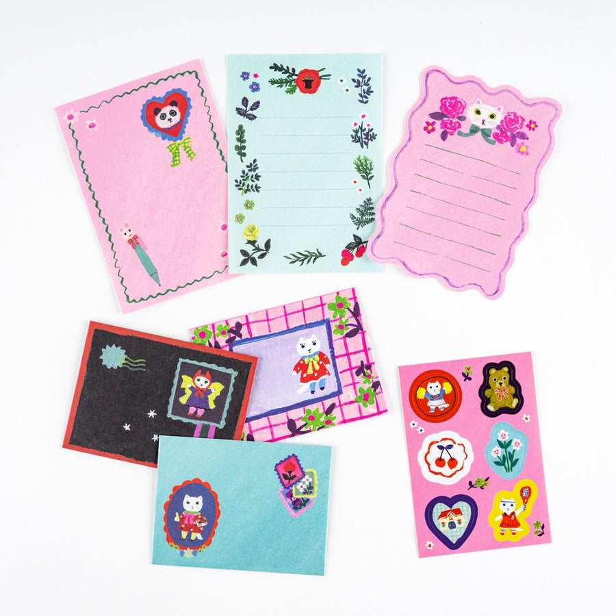 Hobonichi - Yumi Kitagishi: White Cat’s Mini Letter Set