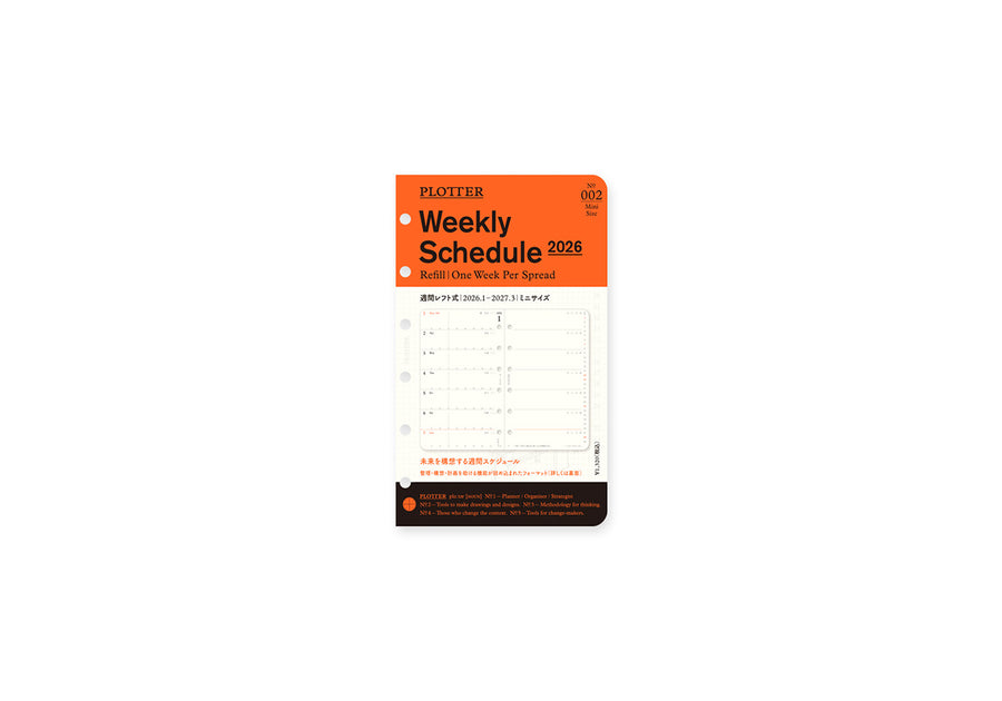 PLOTTER Schedule Refill 2026 - Weekly - Mini Size