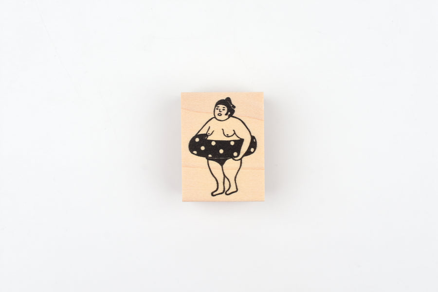 RiraRira Wooden Rubber Stamp - Sumo Wrestler's Float