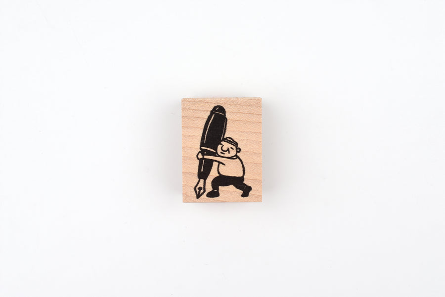 RiraRira Wooden Rubber Stamp - Chief Iwai's Fountain Pen