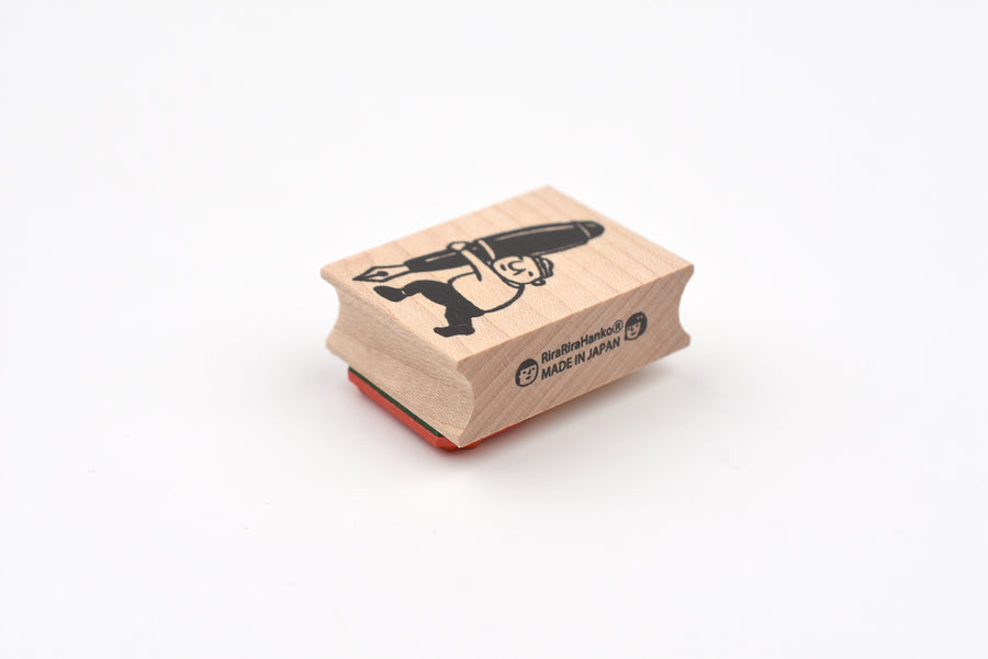 RiraRira Wooden Rubber Stamp - Chief Iwai's Fountain Pen