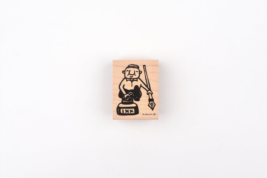 RiraRira Wooden Rubber Stamp - Chief Iwai's Ink