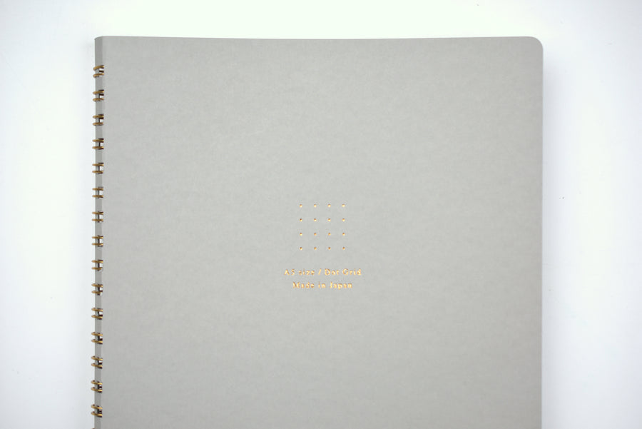 Midori Ring Notebook Soft Color - A5 - Dot Grid - Grey