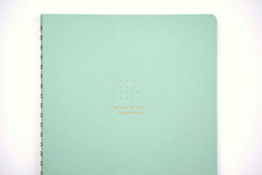 Midori Ring Notebook Soft Color - A5 - Dot Grid - Green