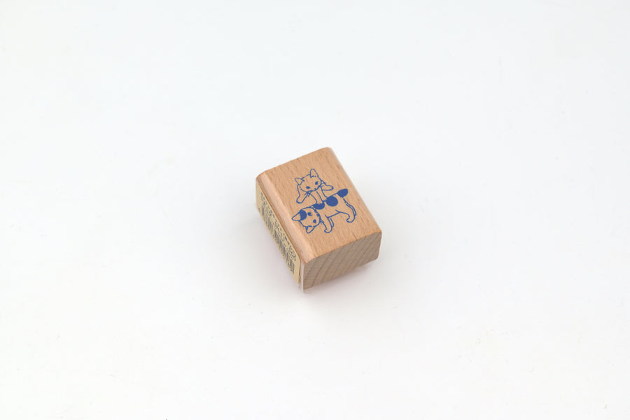 Pottering Cat Wooden Stamp - Small - Leapfrog