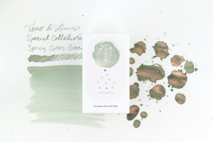 Tono & Lims Ink Bottle - Special Collaboration - Spring Colors - Green (春いろ 緑) - 30ml