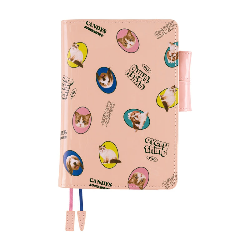Hobonichi Original Cover 2026 - Candy Stripper: Random Dog & Cat (Pink) - A6
