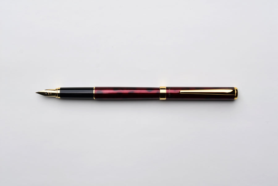 Pilot Cavalier Fountain Pen - Marbled - Black/Red