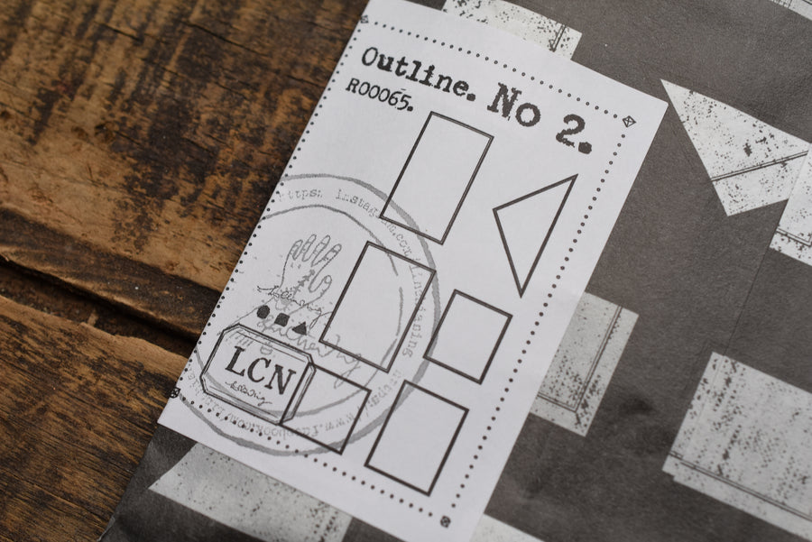 LCN Outline Mounted Rubber Stamp Set No. 2