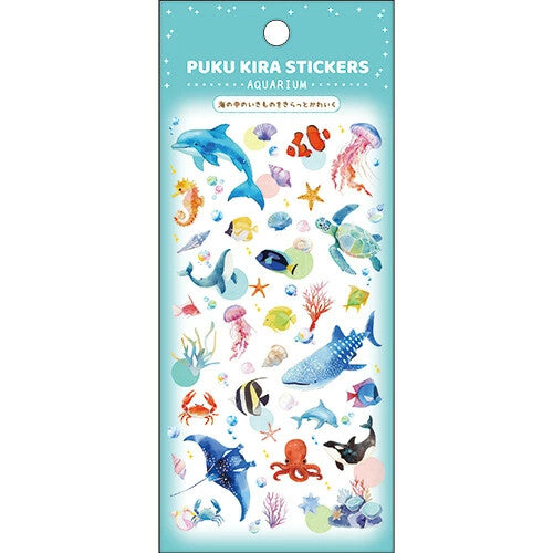Pine Book Puffy Stickers - Puku Kira - Aquarium (Coming Soon)