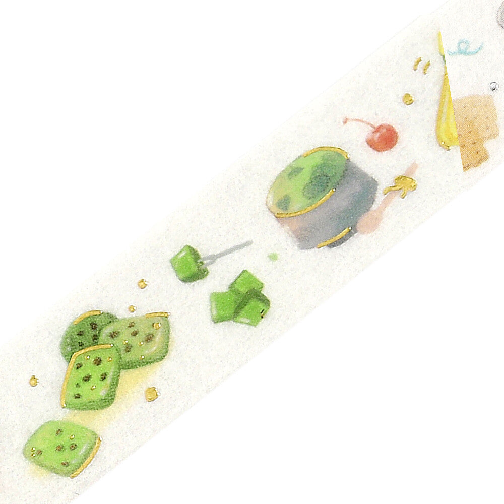 BGM Washi Tape - Foil Stamping - Tokimeki Flavor - Matcha