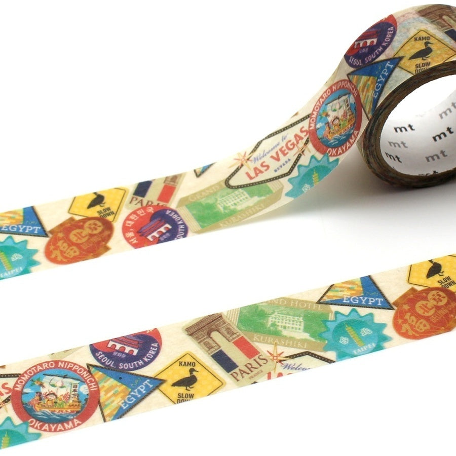 mt Washi Tape - upcycle - Travel Sticker Collage