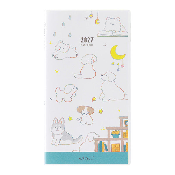 Midori Pocket Diary 2027 - Dog - Slim (Coming Soon)