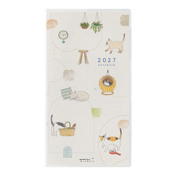 Midori Pocket Diary 2027 - Cat - Slim (Coming Soon)