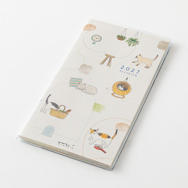 Midori Pocket Diary 2027 - Cat - Slim (Coming Soon)