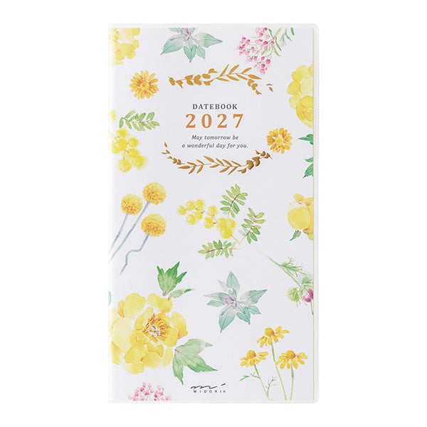 Midori Pocket Diary 2027 - Country Time Flowers - Slim (Coming Soon)