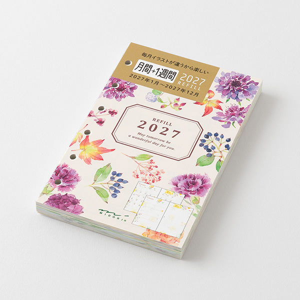 Midori Refill 2027 - Country Time Flower - B7 - Weekly (Coming Soon)