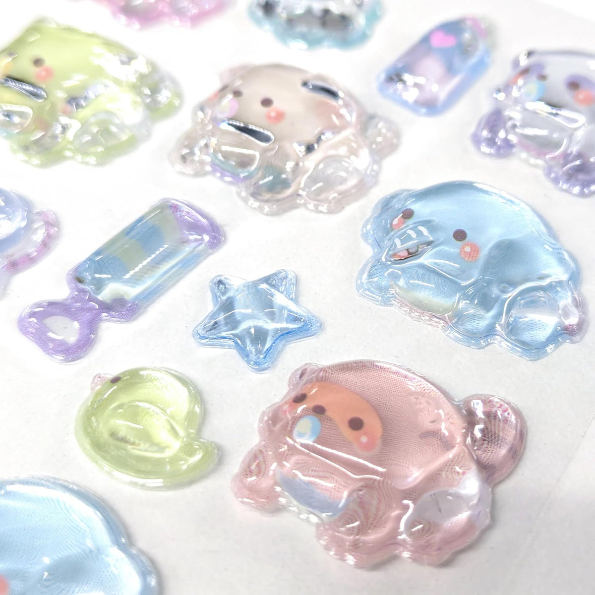 Hapila Kyunpuru Bubble Stickers - Baby Animals - Set of 2