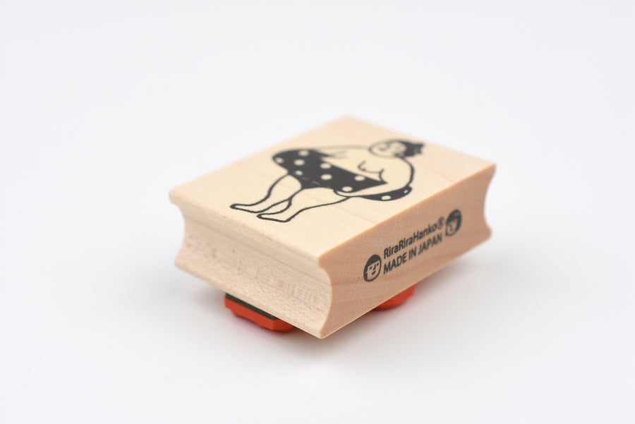 RiraRira Wooden Rubber Stamp - Sumo Wrestler's Float