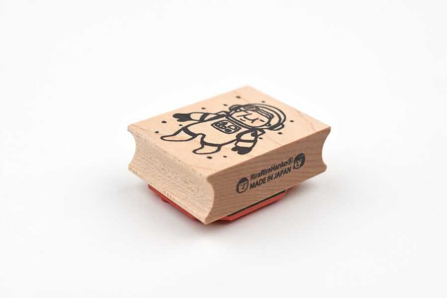 RiraRira Wooden Rubber Stamp - Chief Iwai's Spacewalk