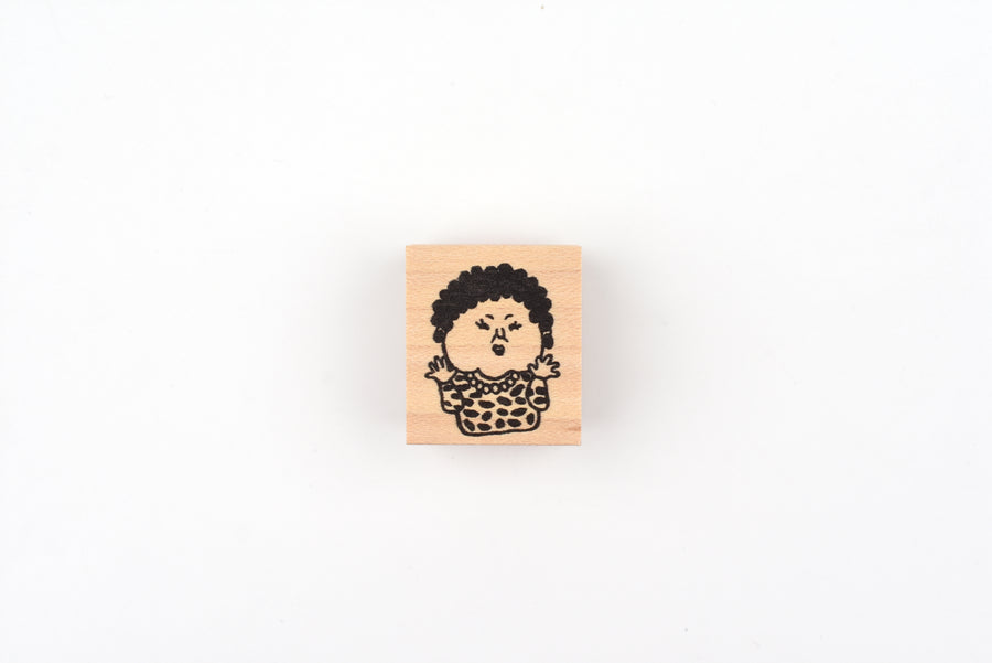 RiraRira Wooden Rubber Stamp - Seki-san's Childhood Friend, Yoshiko-chan