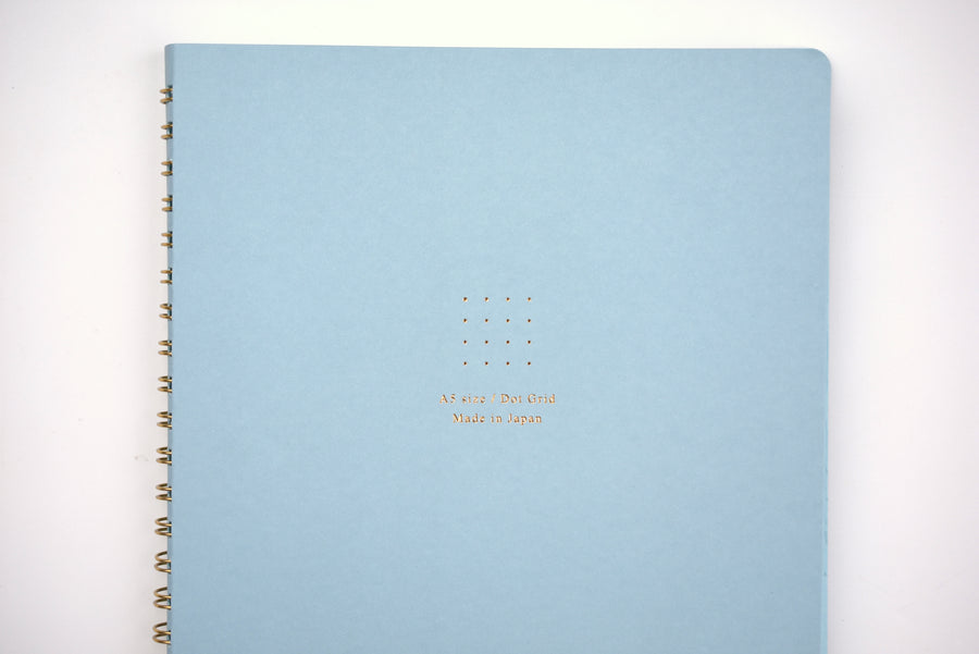 Midori Ring Notebook Soft Color - A5 - Dot Grid - Blue