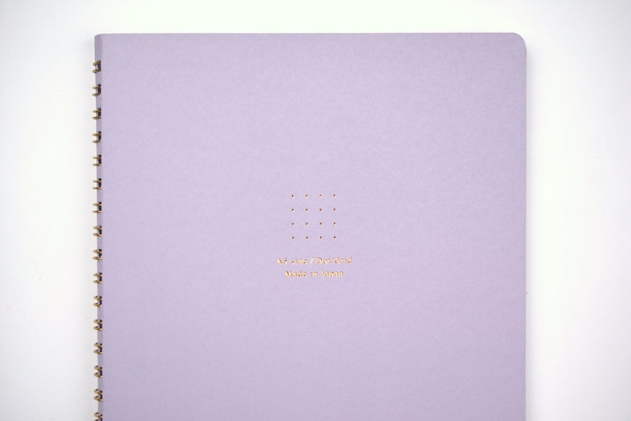 Midori Ring Notebook Soft Color - A5 - Dot Grid - Purple