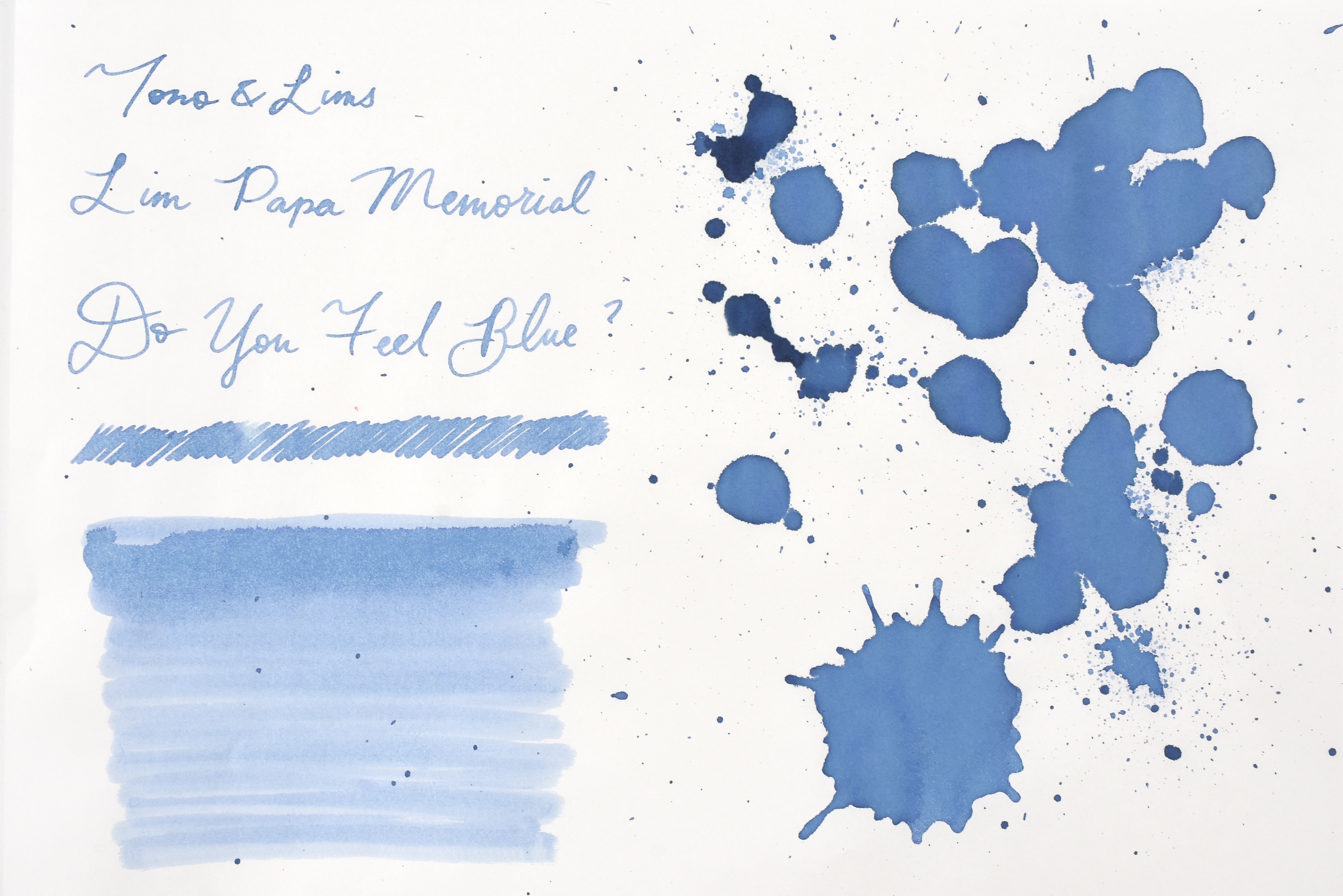 Tono & Lims Ink Bottle - Lim Papa Memorial - Do You Feel Blue - 30ml