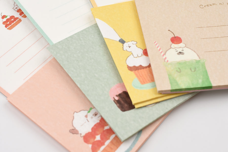 Furukawa Paper Letterset - Sweets Animal Workshop - Cream
