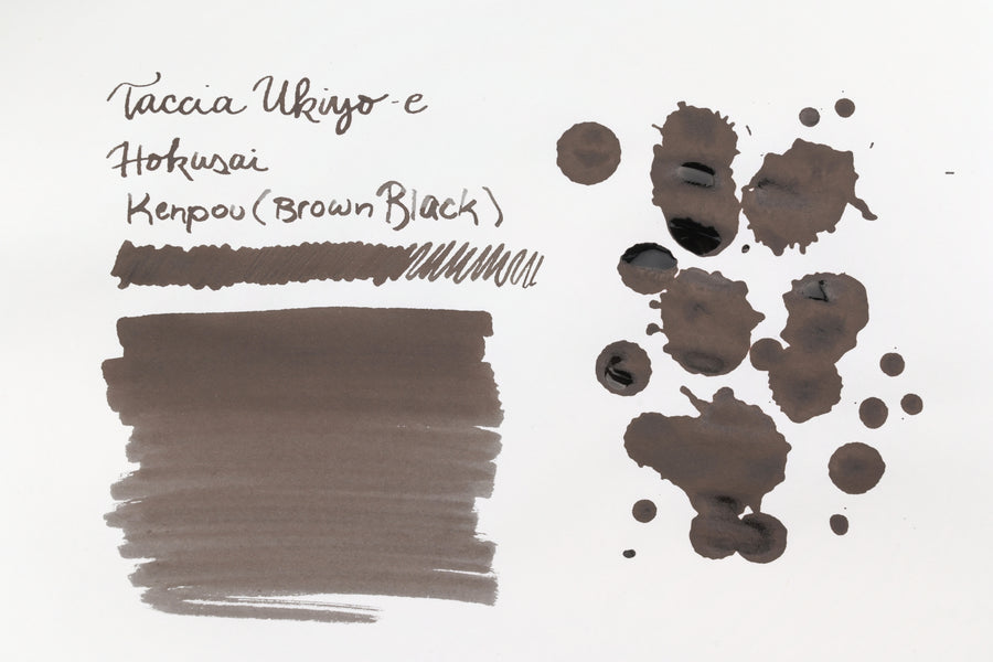 Taccia Ukiyo-e - Hokusai - Kenpou (Brown Black)