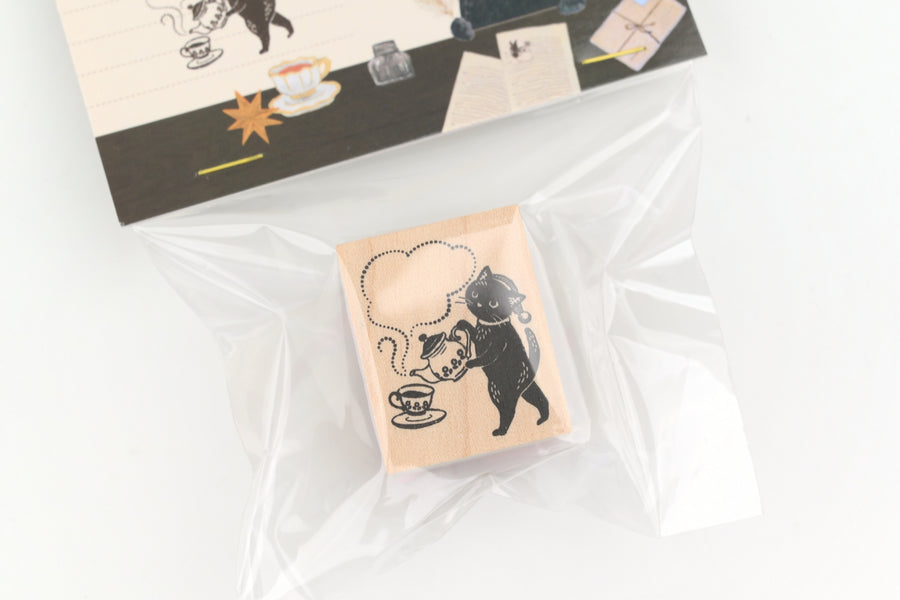 NB Wooden Stamp - Ressa - The Cat Who Stays Up Late