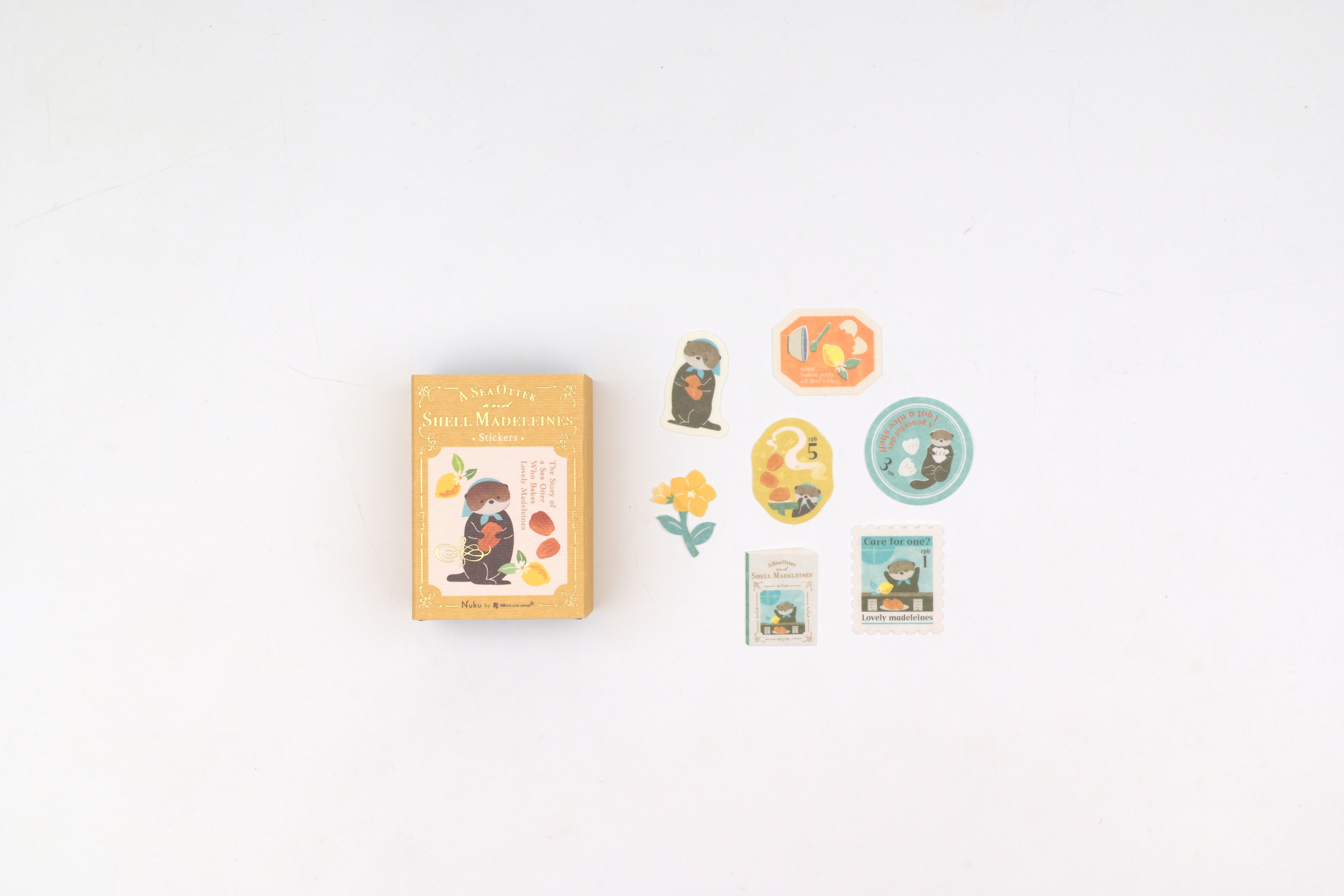 NB Flake Stickers - Ressa - A Sea Otter and Shell Madeleines