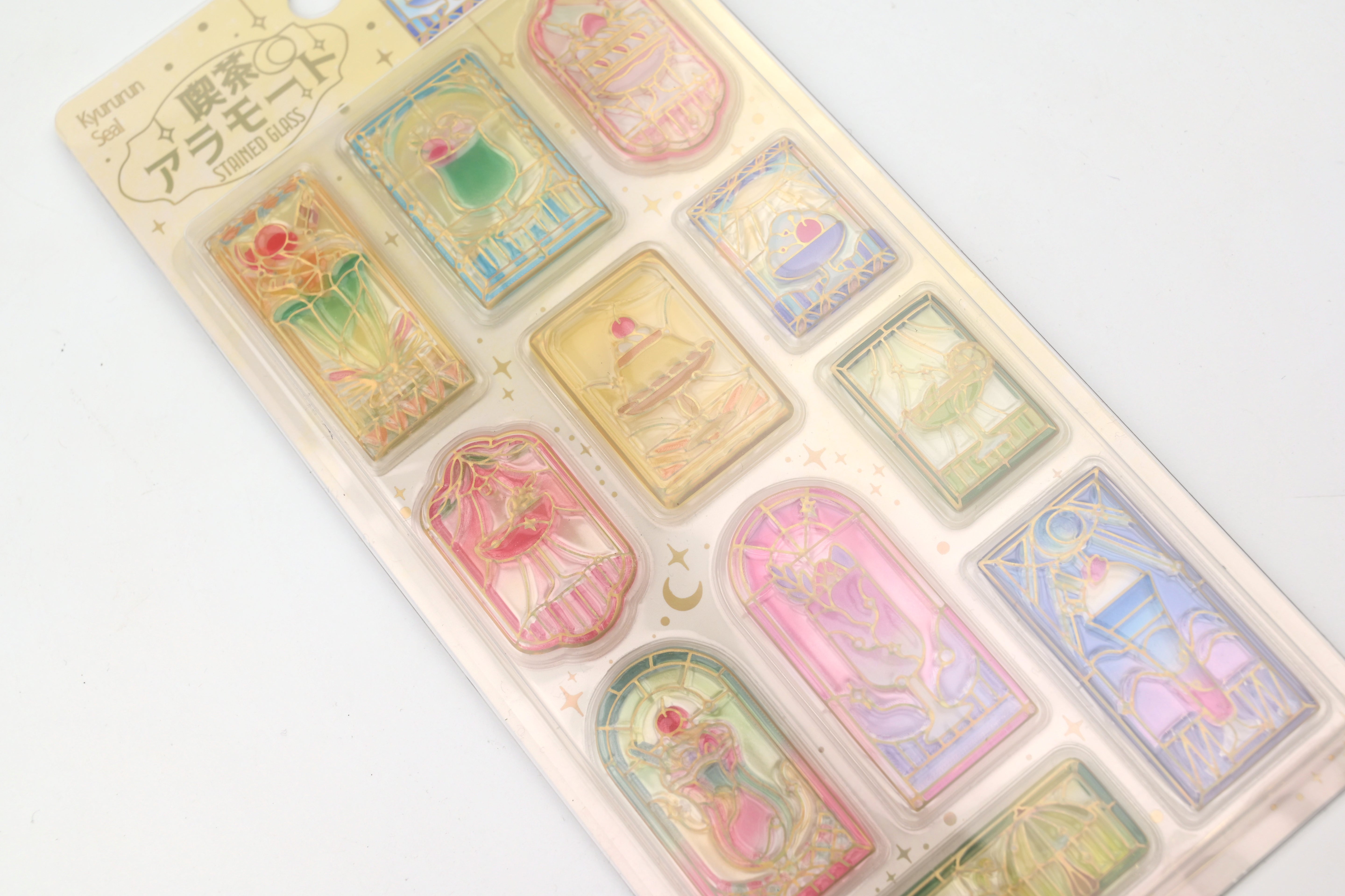 BGM 3D Sticker Sheet - Kyururun - Cafe a la Mode - Stained Glass