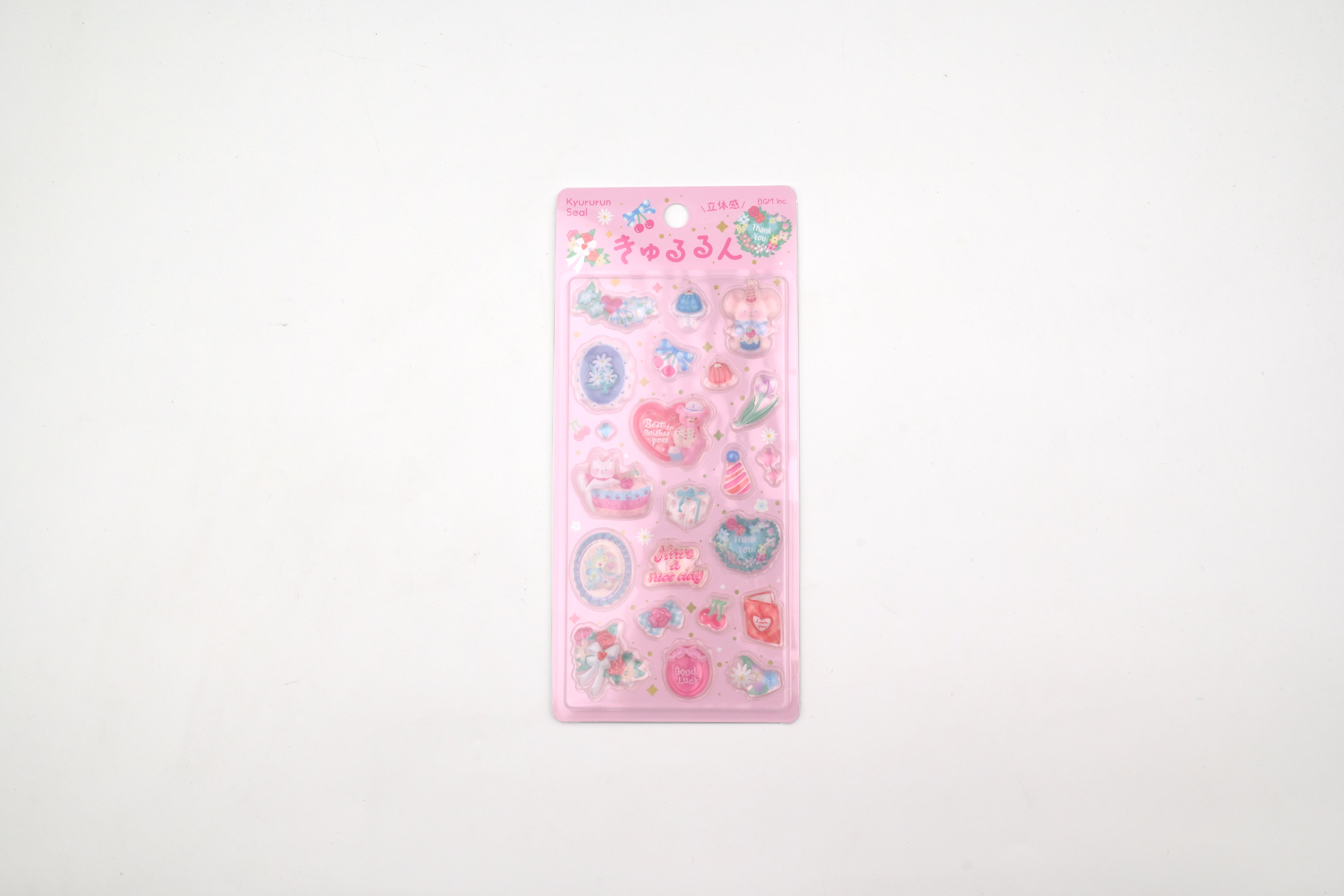 BGM 3D Sticker Sheet - Kyururun - Merci
