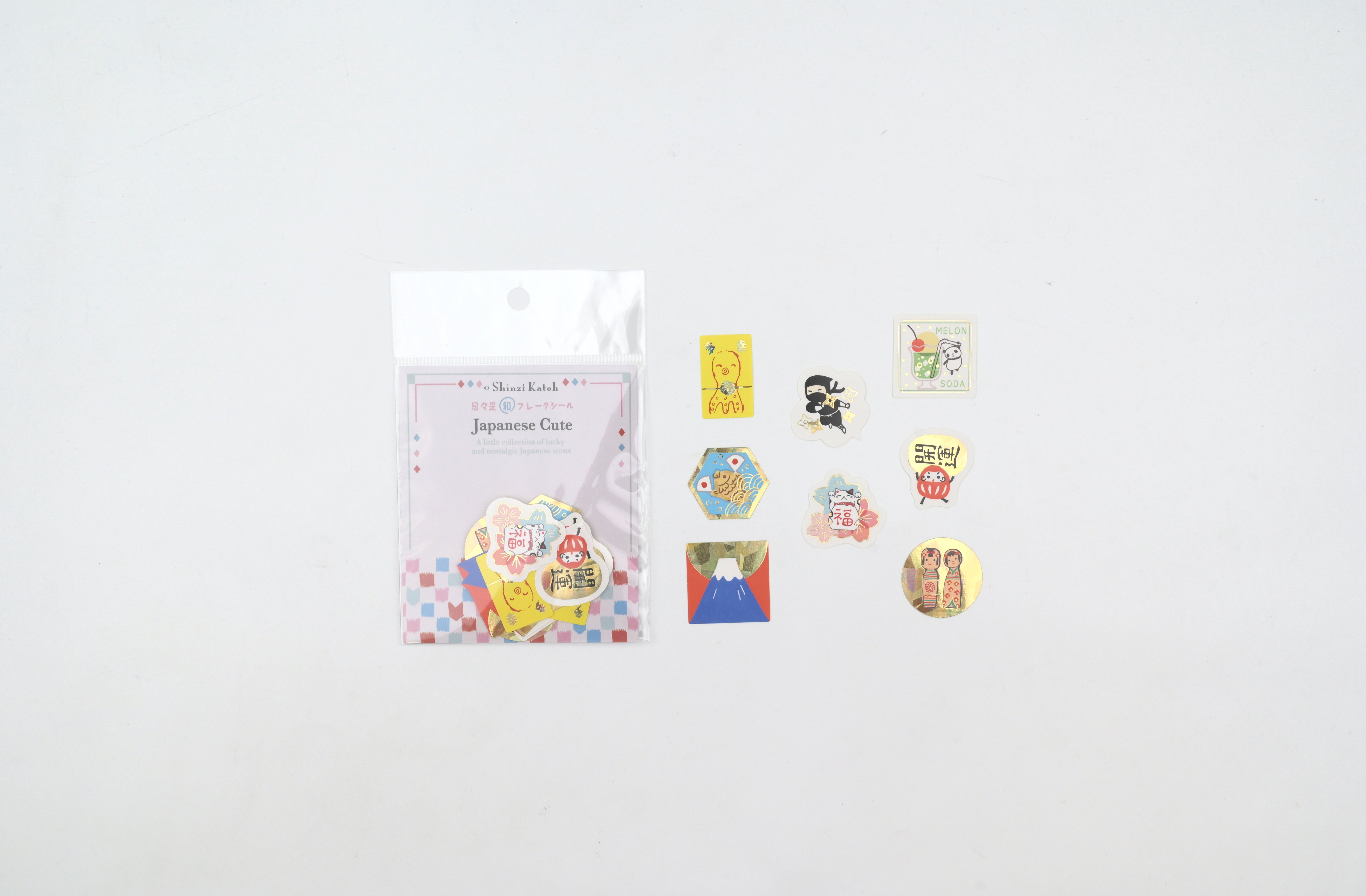 SEAL-DO Gold-Foil Flake Sticker - Japanese Cute