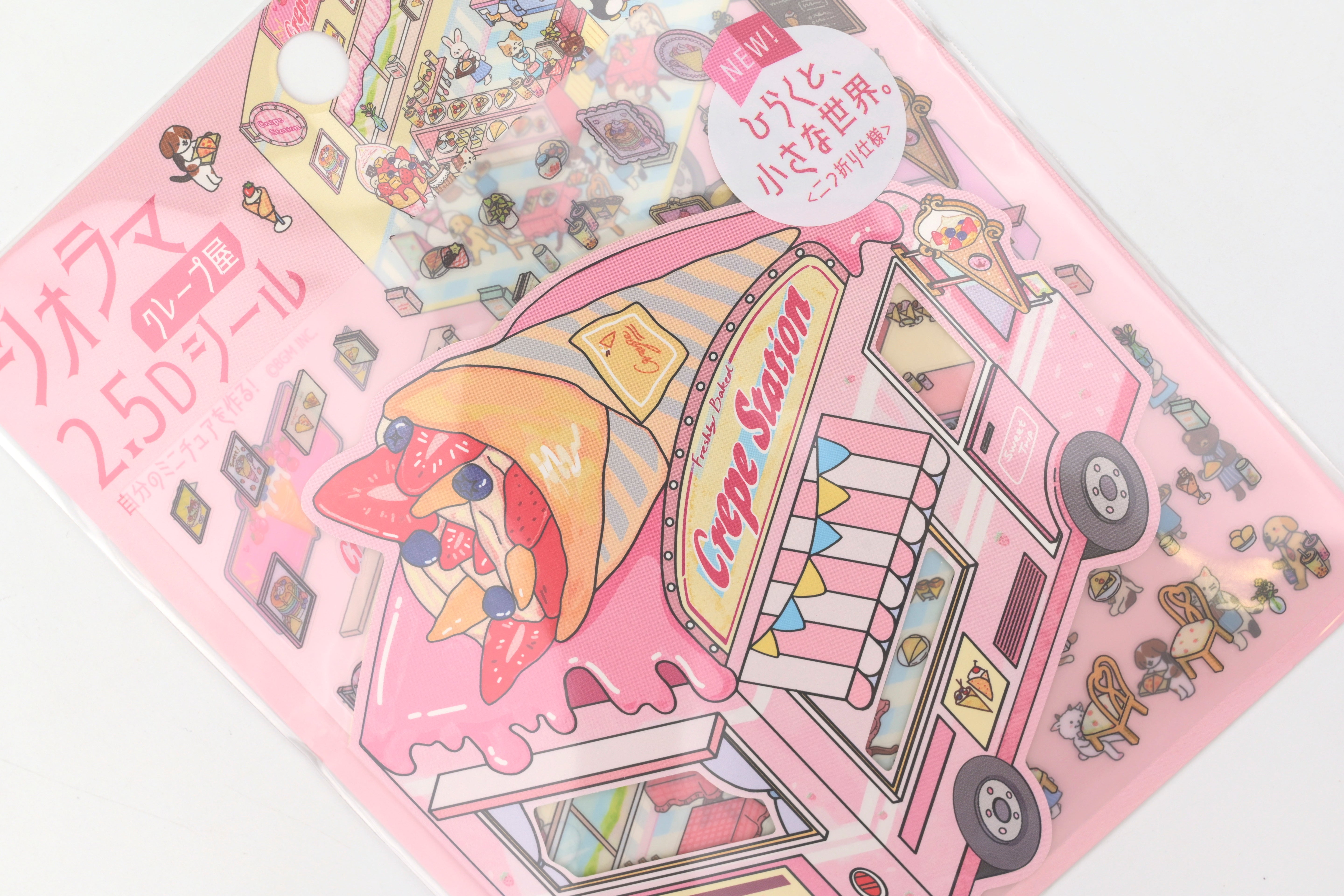 BGM Deco 2.5D Sticker - Diorama - Crepe Shop