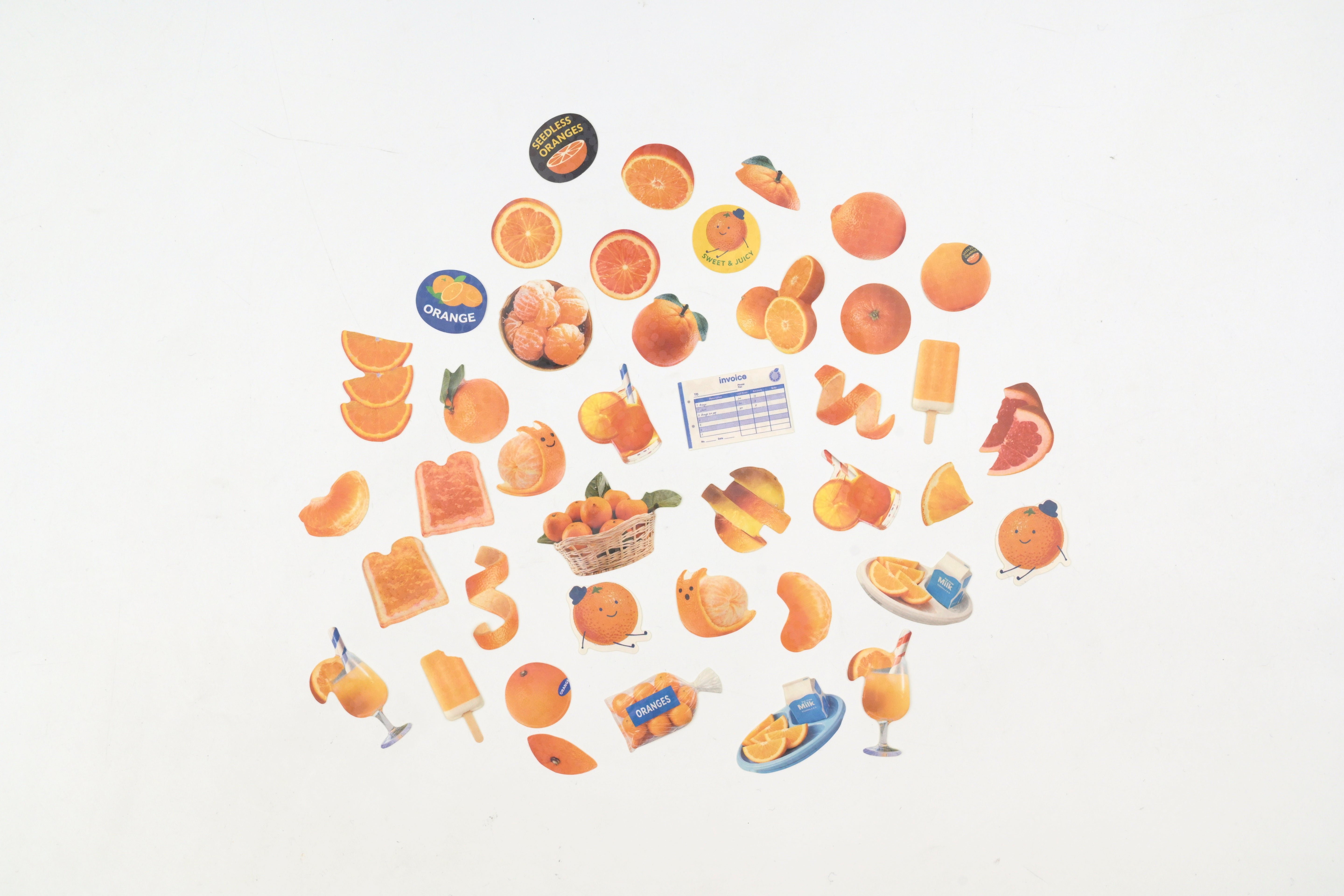 Greeting Life Flake Stickers - Orange