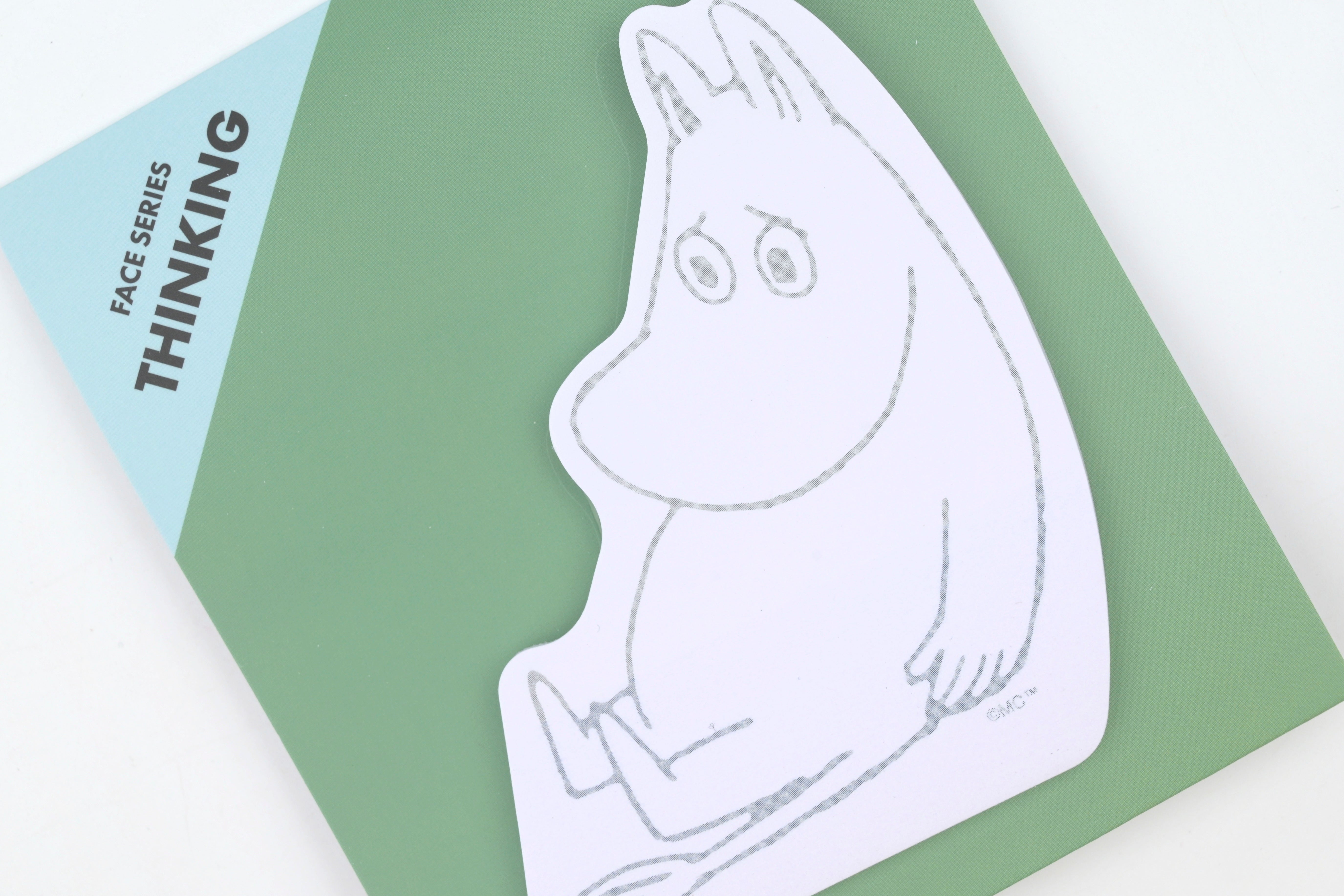 WORLD CRAFT Standing Sticky Notes - Moomin Face - Thinking