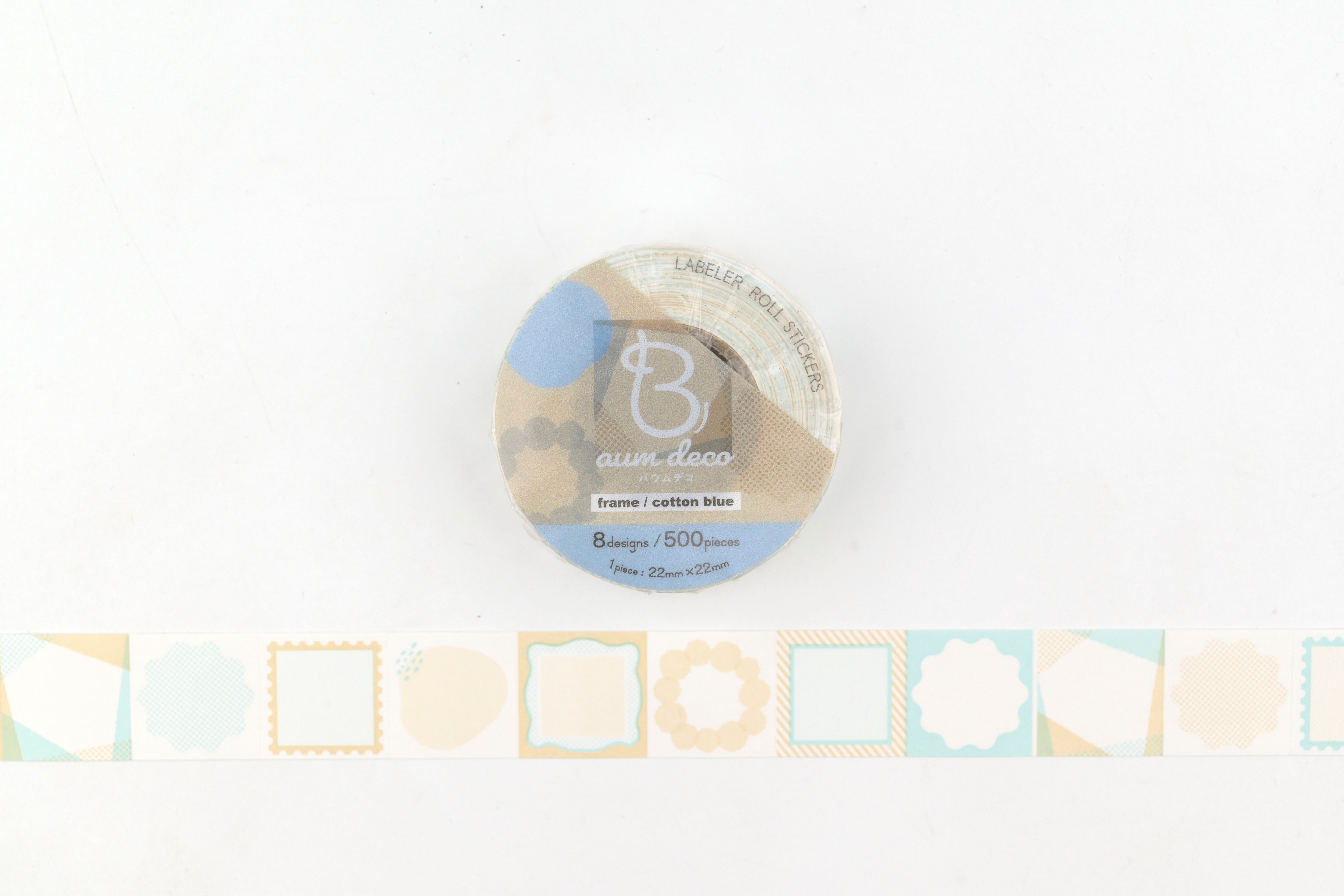 Beverly Baum Label Roll Stickers - Cotton Blue