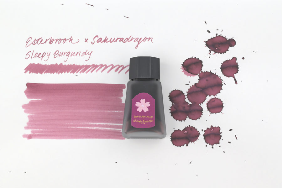 Esterbrook x Sakuradragon Ink - Sakura Street - Sleepy Burgundy - 30mL Bottle - Limited Edition