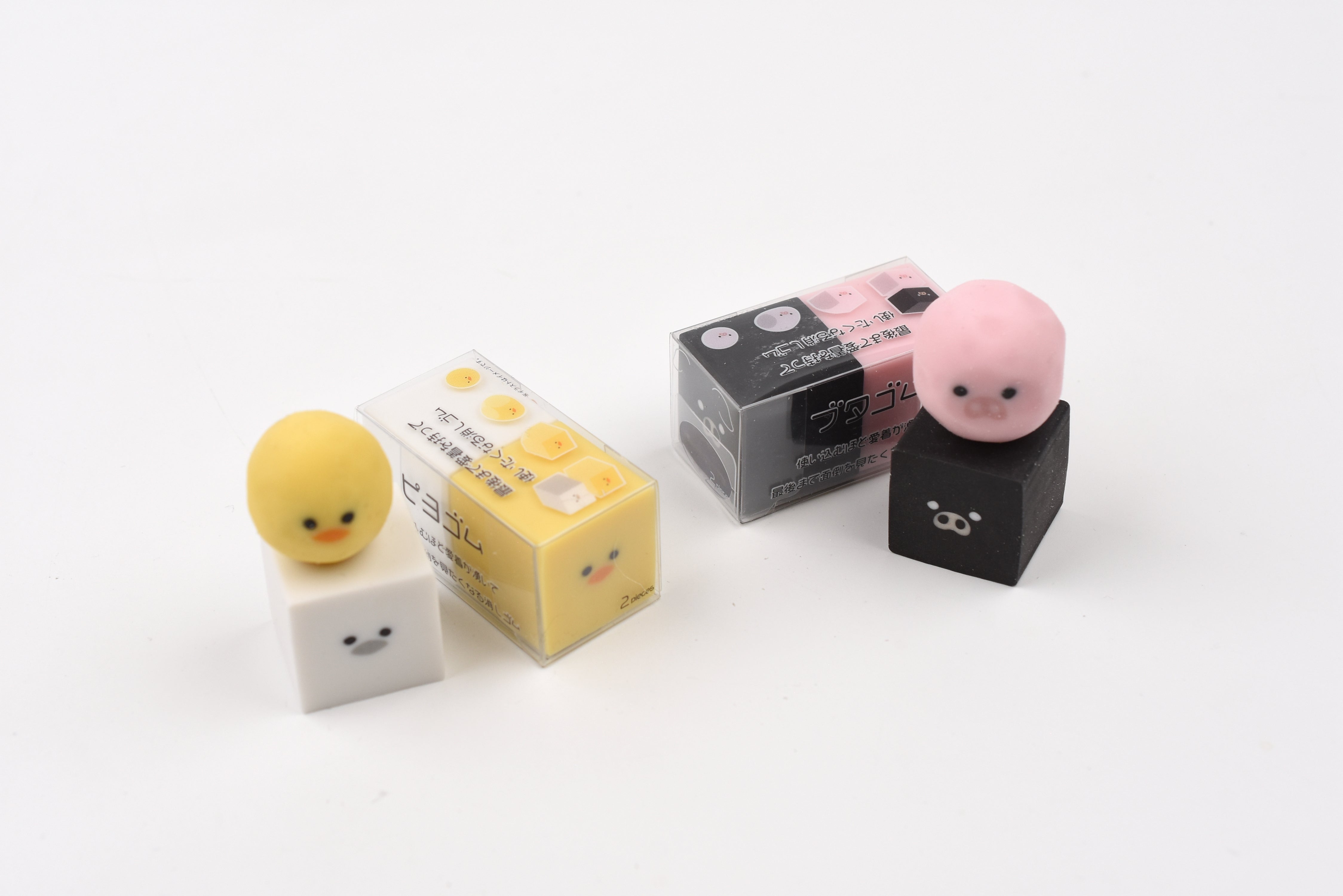 Sun-Star Animal Eraser - Piyogomu and Butagomu