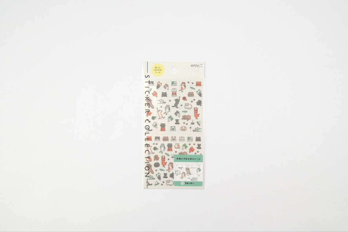Midori Planner Stickers - New 2027 - Ruled Line Cat