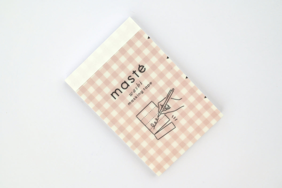 Mark's Masté Writable Perforated Washi Tape Sheets - Gingham Check Pink