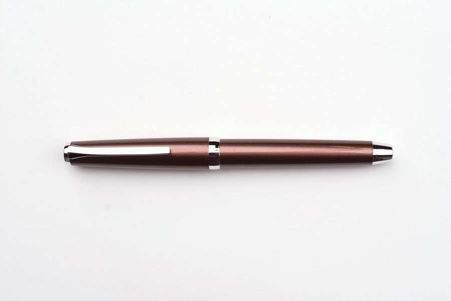 Pilot Metal Falcon Fountain Pen - Brown