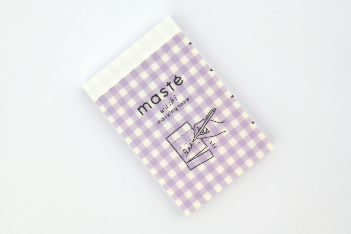 Mark's Masté Writable Perforated Washi Tape Sheets - Gingham Check Purple