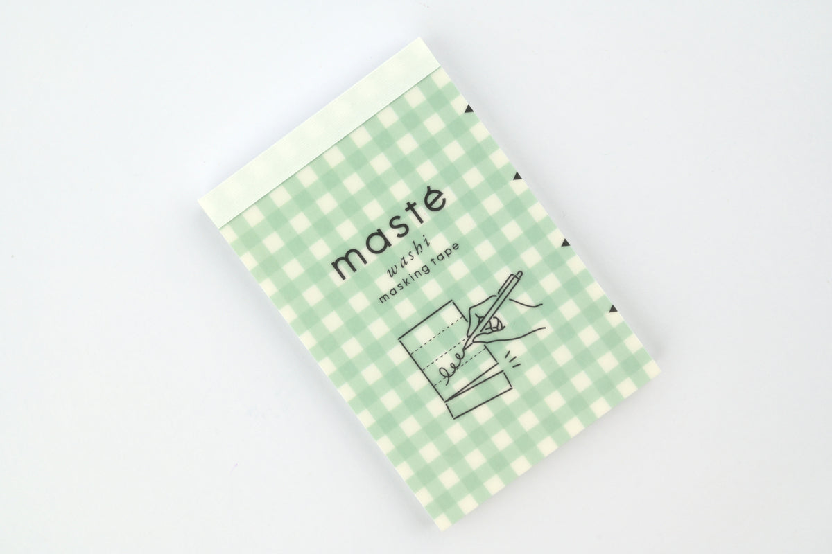 Mark's Masté Writable Perforated Washi Tape Sheets - Gingham Check Mint
