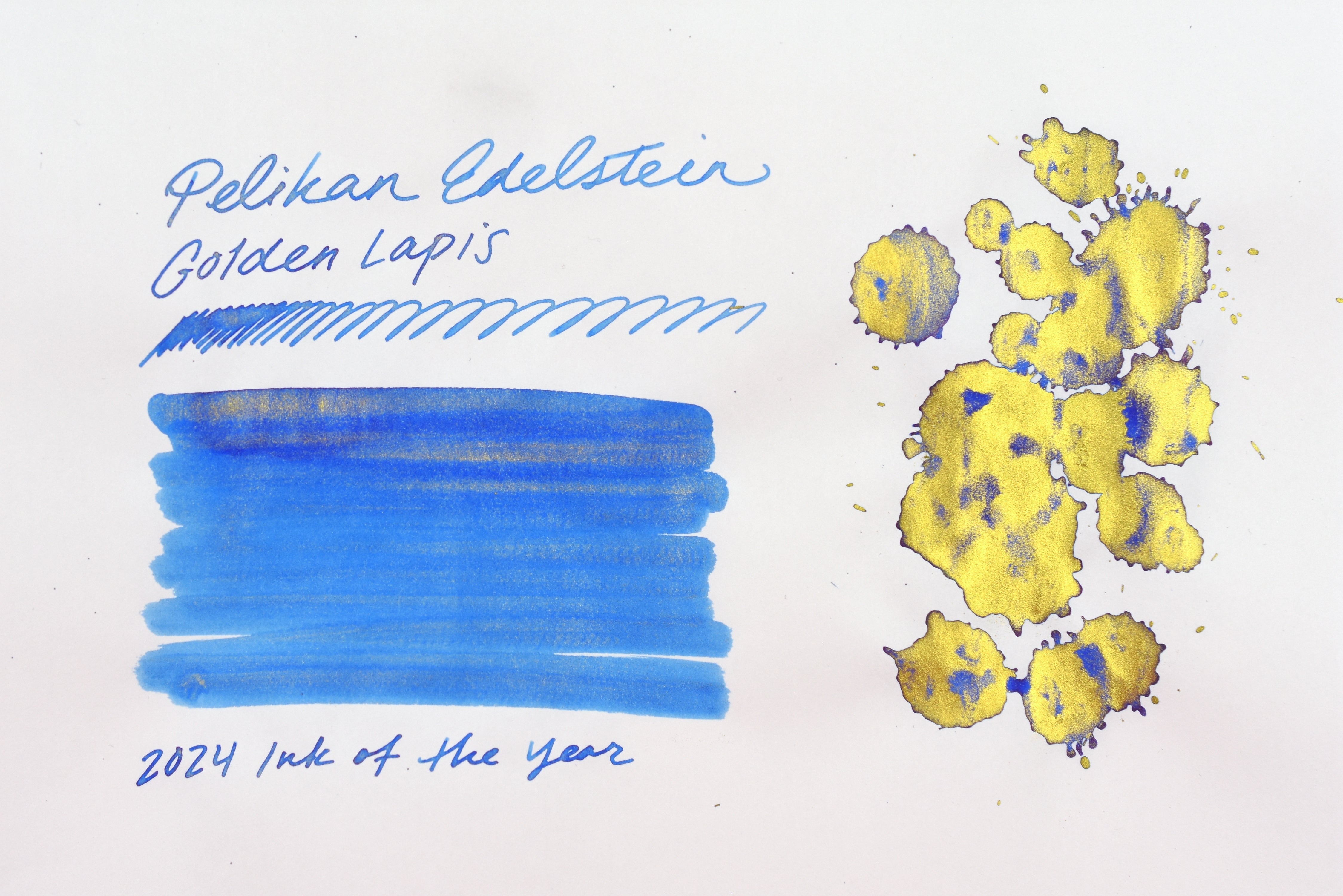 Pelikan Edelstein Ink Bottle - Golden Lapis - 50ml - Limited Edition