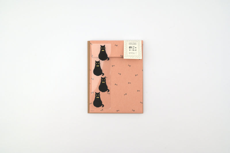Midori Mini Letter Set with Black Cat Stickers