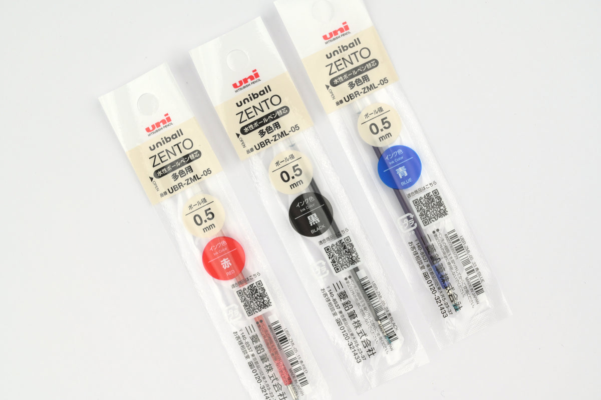 Uni ZENTO 3-Color Multi Pen Refill - 0.5mm