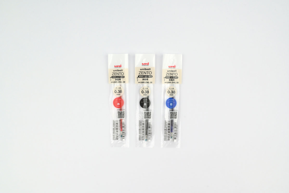 Uni ZENTO 3-Color Multi Pen Refill - 0.38mm